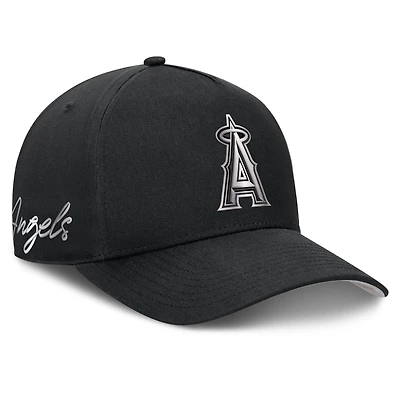 Men's Nike Black Los Angeles Angels Rise Dri-FIT A-Frame Adjustable Hat