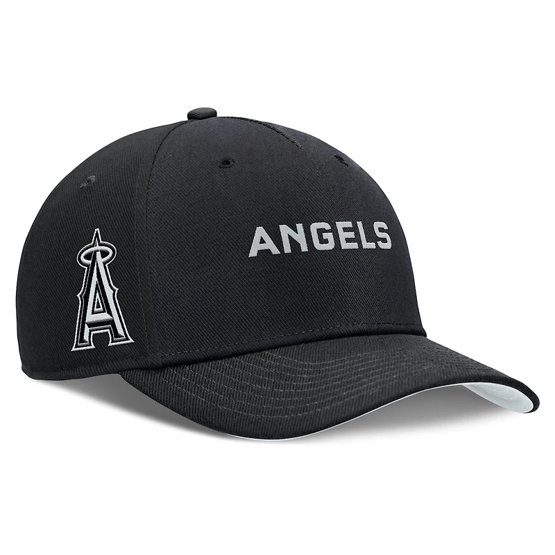 Men's Nike  Black Los Angeles Angels Rise Performance Adjustable Hat