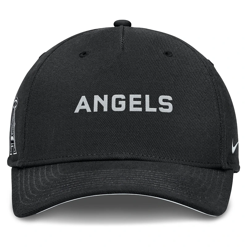 Men's Nike  Black Los Angeles Angels Rise Performance Adjustable Hat
