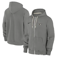 Men's Nike Charcoal Los Angeles Angels Authentic Collection Travel Performance Full-Zip Hoodie