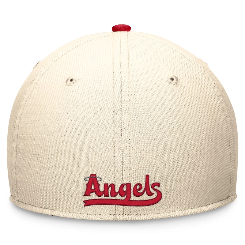 Men's Nike Cream/Red Los Angeles Angels 2024 City Connect Swoosh Flex Hat
