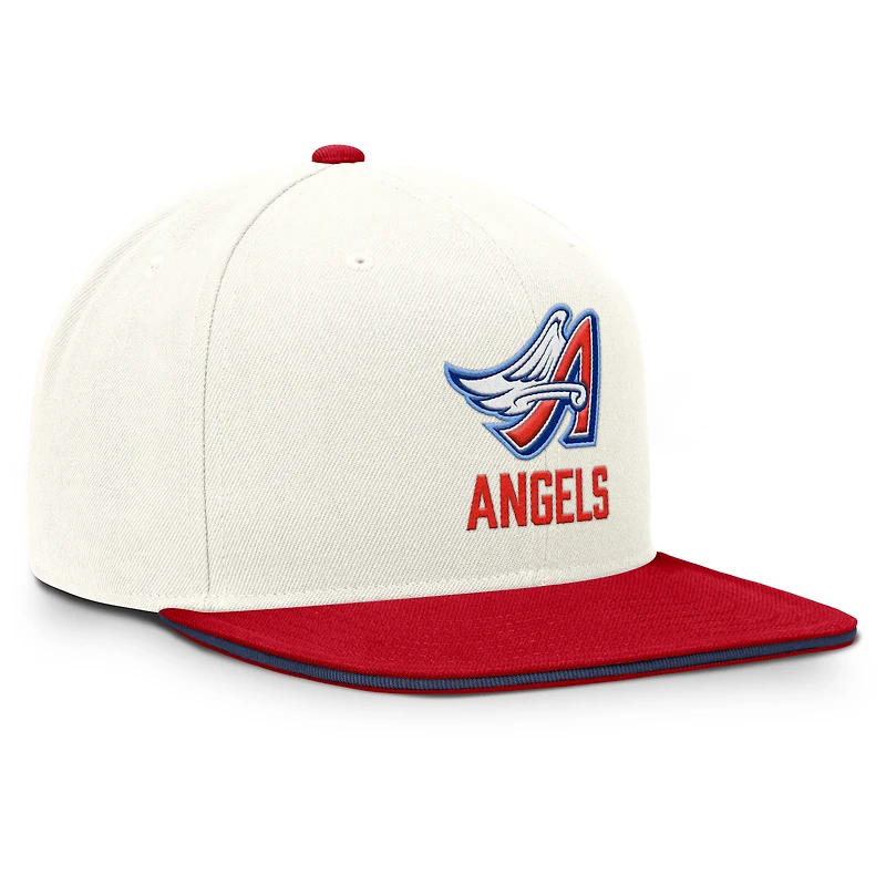 Casquette Nike Pro Dri-FIT pour homme, crème/rouge, Los Angeles Angels Cooperstown