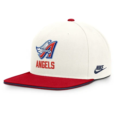 Casquette Nike Pro Dri-FIT pour homme, crème/rouge, Los Angeles Angels Cooperstown