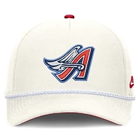 Men's Nike Cream Los Angeles Angels Cooperstown Rise Adjustable Hat