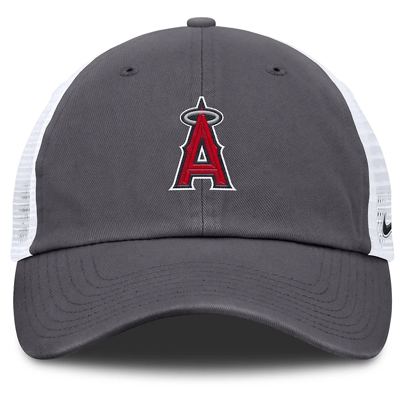 Casquette de camionneur ajustable Nike grise pour homme des Los Angeles Angels