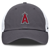 Casquette de camionneur ajustable Nike grise pour homme des Los Angeles Angels