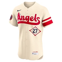 Men's Nike Mike Trout Cream Los Angeles Angels City Connect Elite Player Jersey
