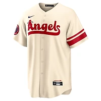 Maillot de joueur réplique Nike Mike Trout crème Los Angeles Angels City Connect pour homme