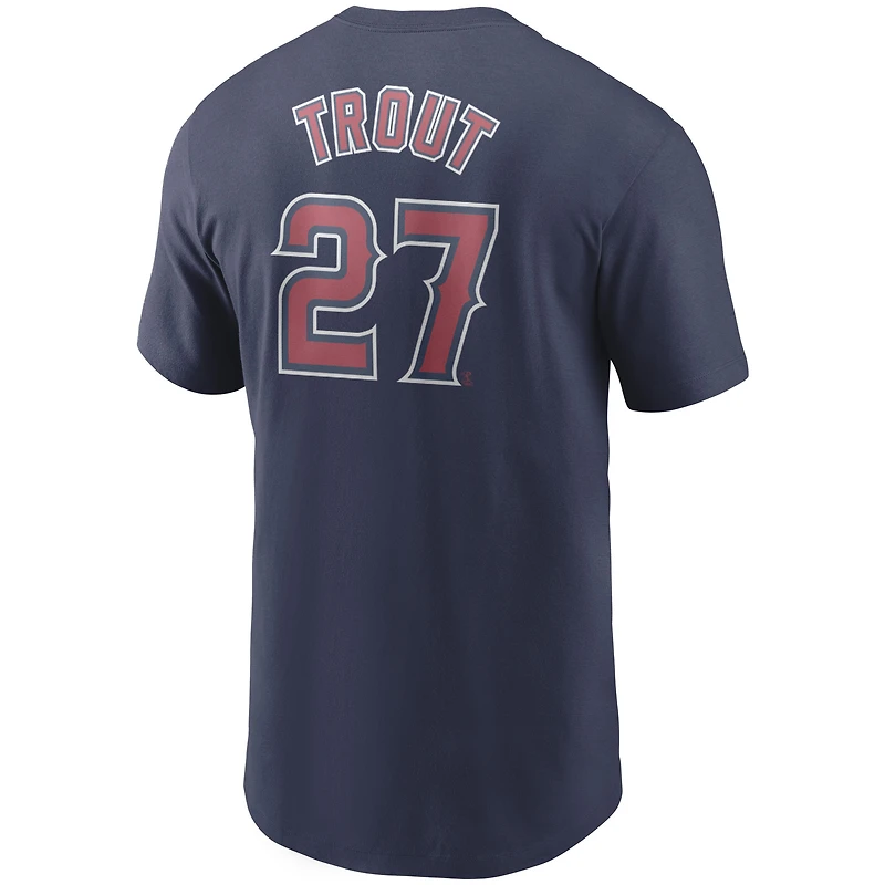 Men's Nike Mike Trout Navy Los Angeles Angels Name & Number T-Shirt