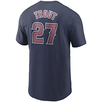 Men's Nike Mike Trout Navy Los Angeles Angels Name & Number T-Shirt