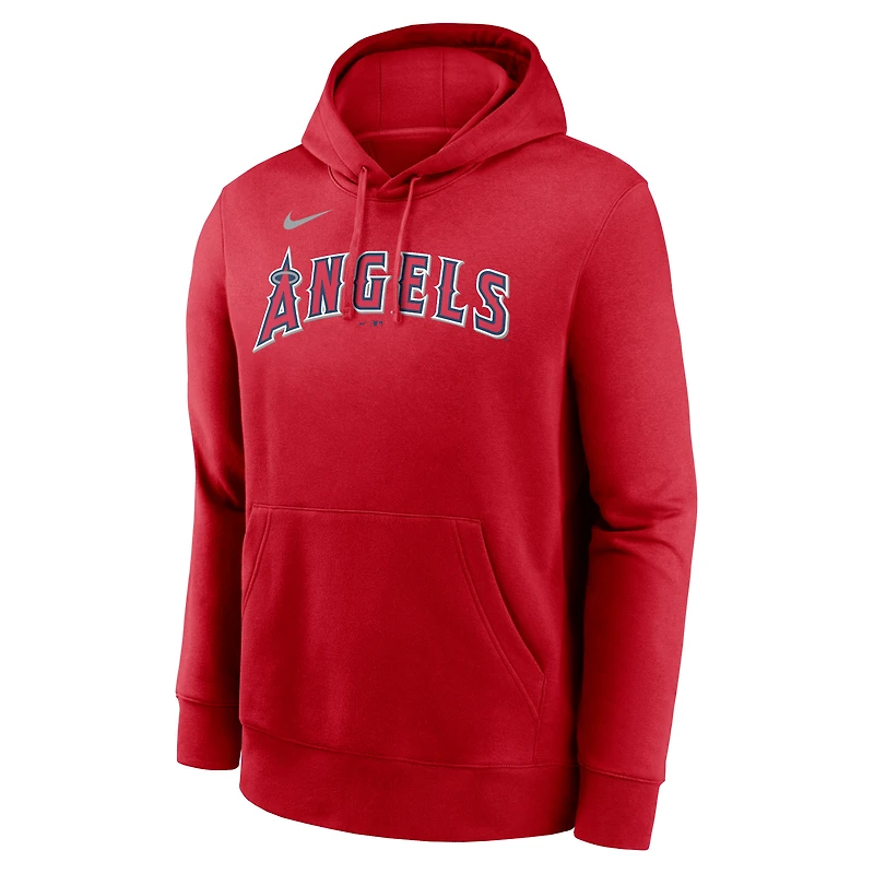 Men's Nike Mike Trout Red Los Angeles Angels Player Name & Number Club Pullover Hoodie