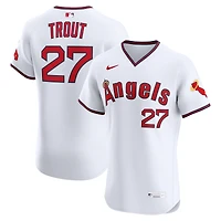 Maillot Nike Mike Trout blanc Alternate 2 Elite des Los Angeles Angels pour homme