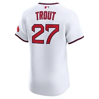 Maillot Nike Mike Trout blanc Alternate 2 Elite des Los Angeles Angels pour homme