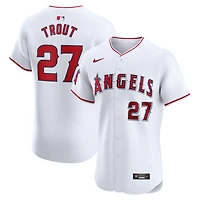 Maillot Nike Mike Trout pour homme, blanc, Los Angeles Angels Home Elite Player