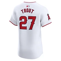 Maillot Nike Mike Trout pour homme, blanc, Los Angeles Angels Home Elite Player