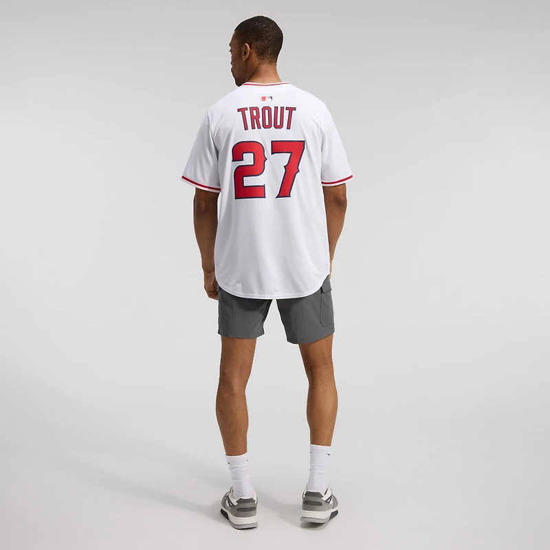 Maillot de joueur Nike Mike Trout blanc Los Angeles Angels à domicile en édition limitée pour homme