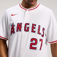 Maillot de joueur Nike Mike Trout blanc Los Angeles Angels à domicile en édition limitée pour homme