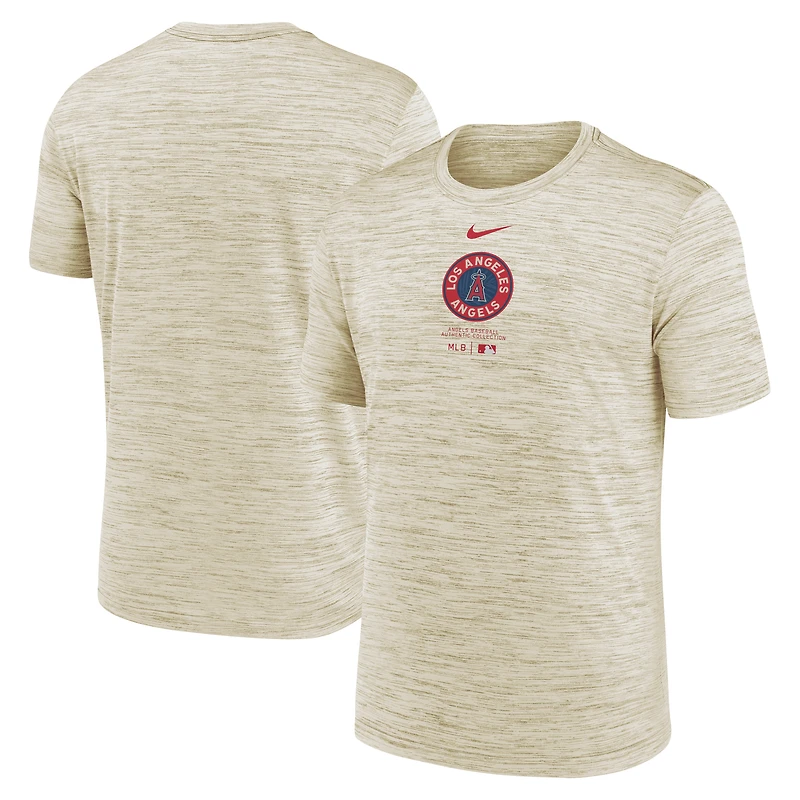 T-shirt Nike Natural Los Angeles Angels Authentic Collection City Connect Velocity Performance pour homme