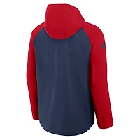 Men's Nike Navy/Red Los Angeles Angels Authentic Collection Raglan Performance Full-Zip Jacket