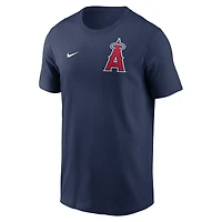 T-shirt Nike bleu marine Los Angeles Angels 2-Hit pour homme