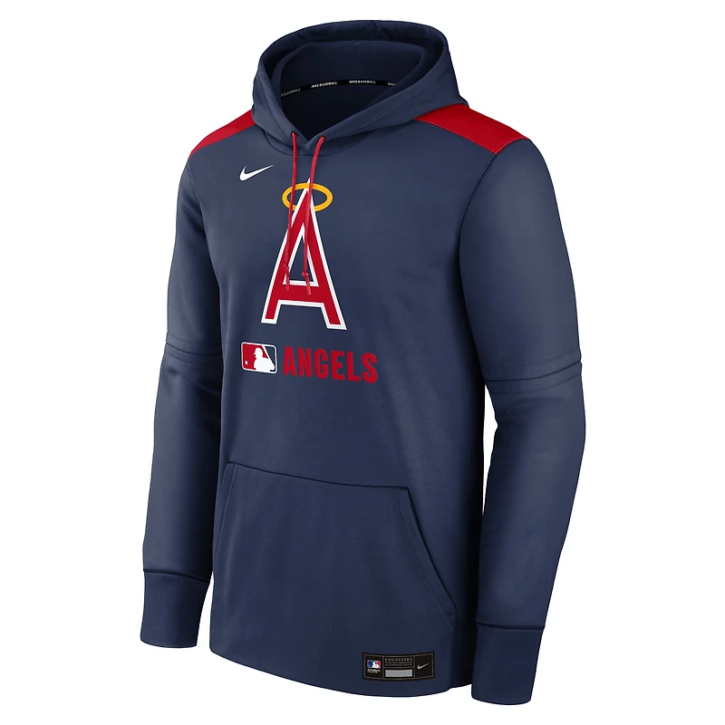 Sweat à capuche Nike Performance Authentic Collection Los Angeles Angels bleu marine pour homme