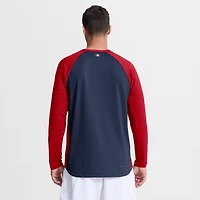 Sweat-shirt raglan Nike Dri-FIT Authentic Collection pour homme, bleu marine