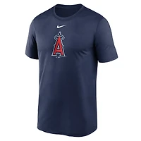 T-shirt de performance à grand logo Nike pour hommes, bleu marine, Los Angeles Angels Legend Fuse