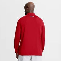 Pull Nike Dri-FIT raglan demi-zip pour homme, collection authentique Los Angeles Angels, rouge.