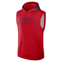 Men's Nike Red Los Angeles Angels Authentic Collection Dri-FIT Sleeveless Hoodie