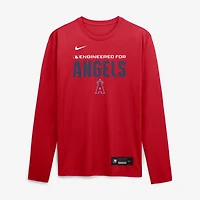 Men's Nike Red Los Angeles Angels Authentic Collection Legend Dri-FIT Long Sleeve T-Shirt