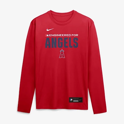 Men's Nike Red Los Angeles Angels Authentic Collection Legend Dri-FIT Long Sleeve T-Shirt