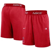 Short Nike rouge en maille Performance pour homme des Los Angeles Angels Authentic Collection