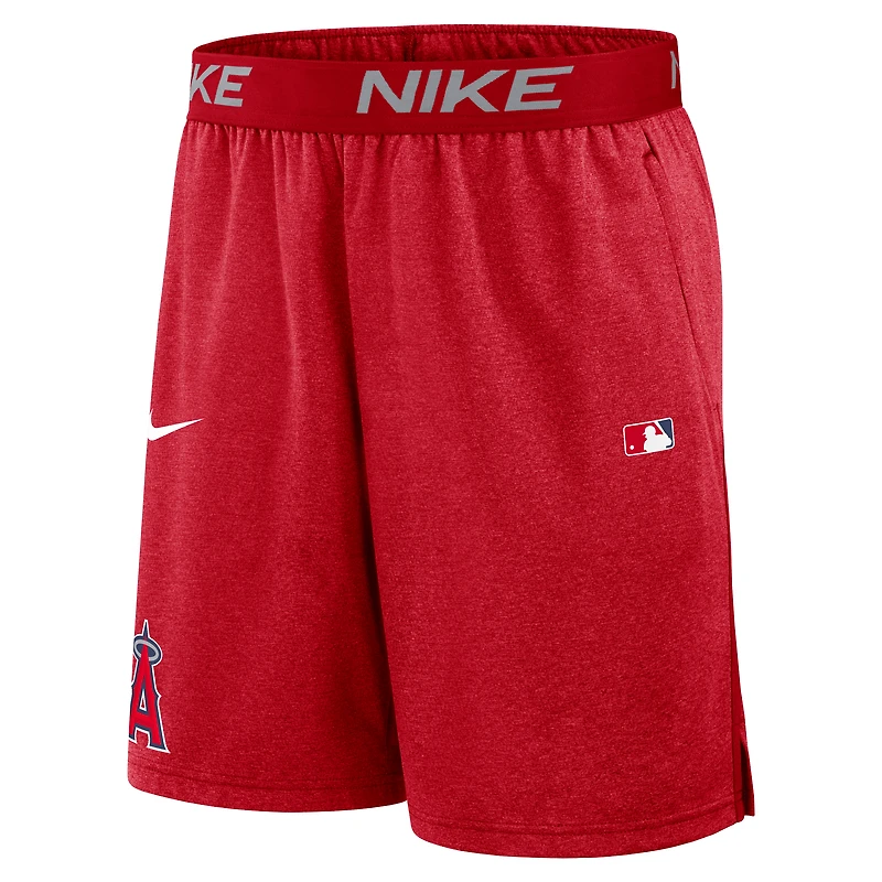 Men's Nike Red Los Angeles Angels Authentic Collection Performance Knit Shorts