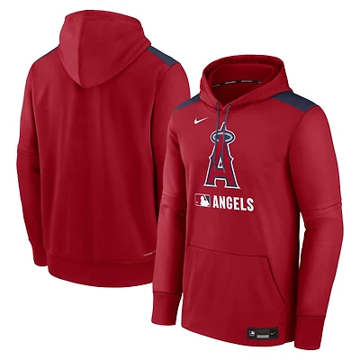 Men's Nike Red Los Angeles Angels Authentic Collection Performance Pullover Hoodie