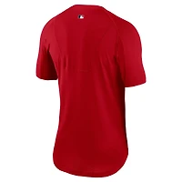 T-shirt raglan Nike rouge pour homme de la collection authentique Los Angeles Angels