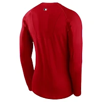 Men's Nike Red Los Angeles Angels Authentic Collection Raglan Long Sleeve T-Shirt