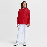 Veste à capuche zippée intégrale Nike Authentic Collection rouge Los Angeles Angels pour homme