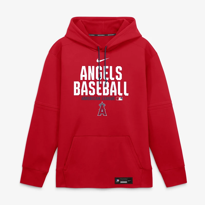 Sweat à capuche Nike Therma-FIT rouge Los Angeles Angels Authentic Collection pour homme