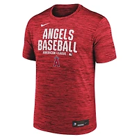 T-shirt Nike Velocity Dri-FIT Authentic Collection pour homme, rouge, Los Angeles Angels