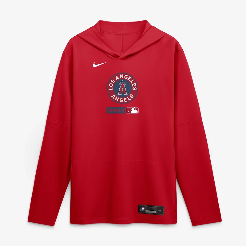 Men's Nike Red Los Angeles Angels City Connect Dri-FIT Long Sleeve Hooded T-Shirt