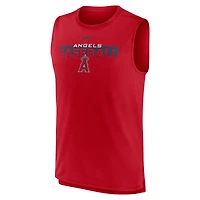 Débardeur Nike Los Angeles Angels Knockout Stack Exceed Muscle rouge pour homme
