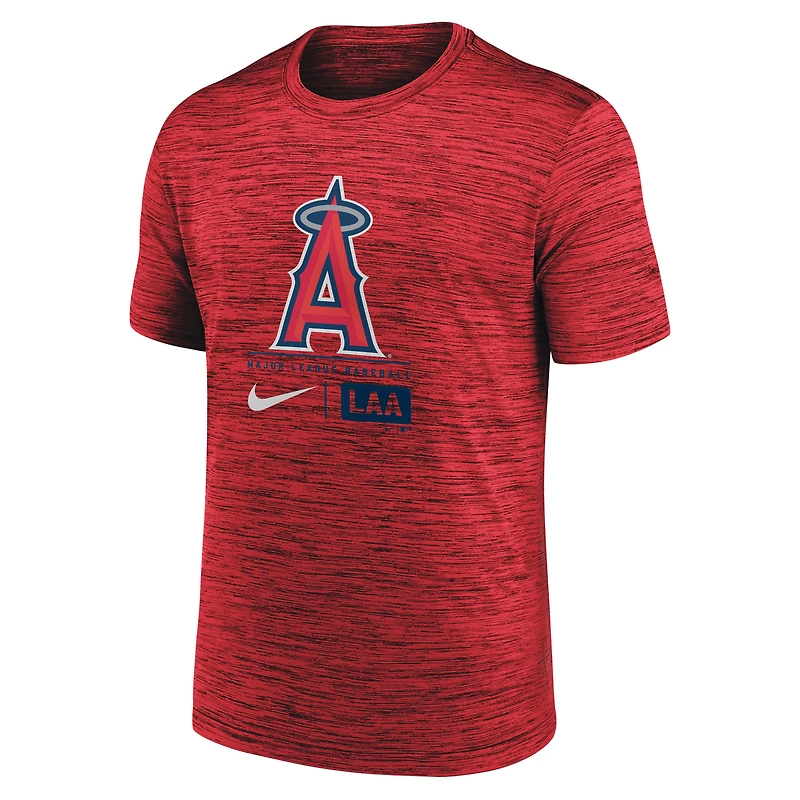 T-shirt Nike rouge Los Angeles Angels Velocity avec grand logo pour homme