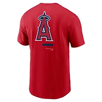 T-shirt à épaules dénudées Los Angeles Angels Nike rouge pour homme