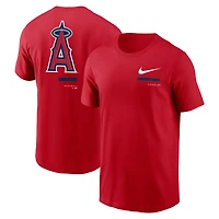 T-shirt à épaules dénudées Los Angeles Angels Nike rouge pour homme