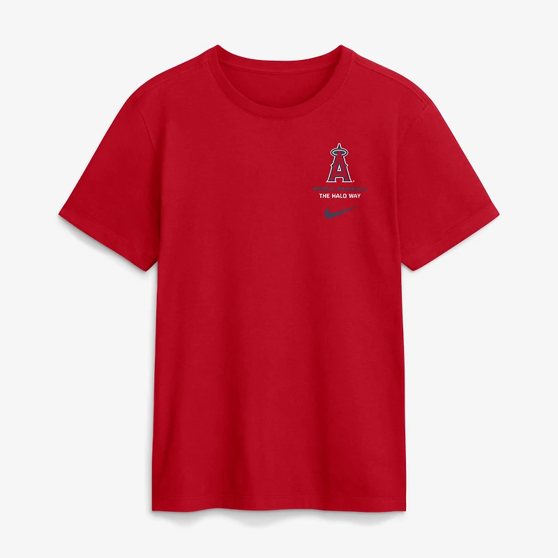 Men's Nike Red Los Angeles Angels Primetime 2-Hit T-Shirt