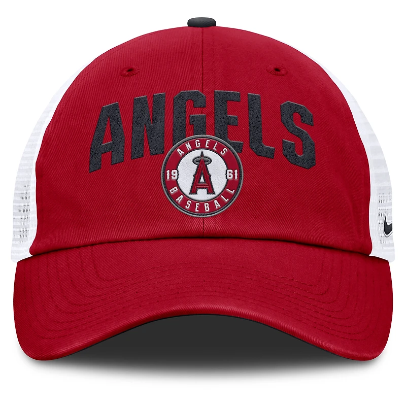 Men's Nike Red Los Angeles Angels Primetime Club Adjustable Trucker Hat