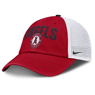 Men's Nike  Red Los Angeles Angels Primetime Club Adjustable Trucker Hat