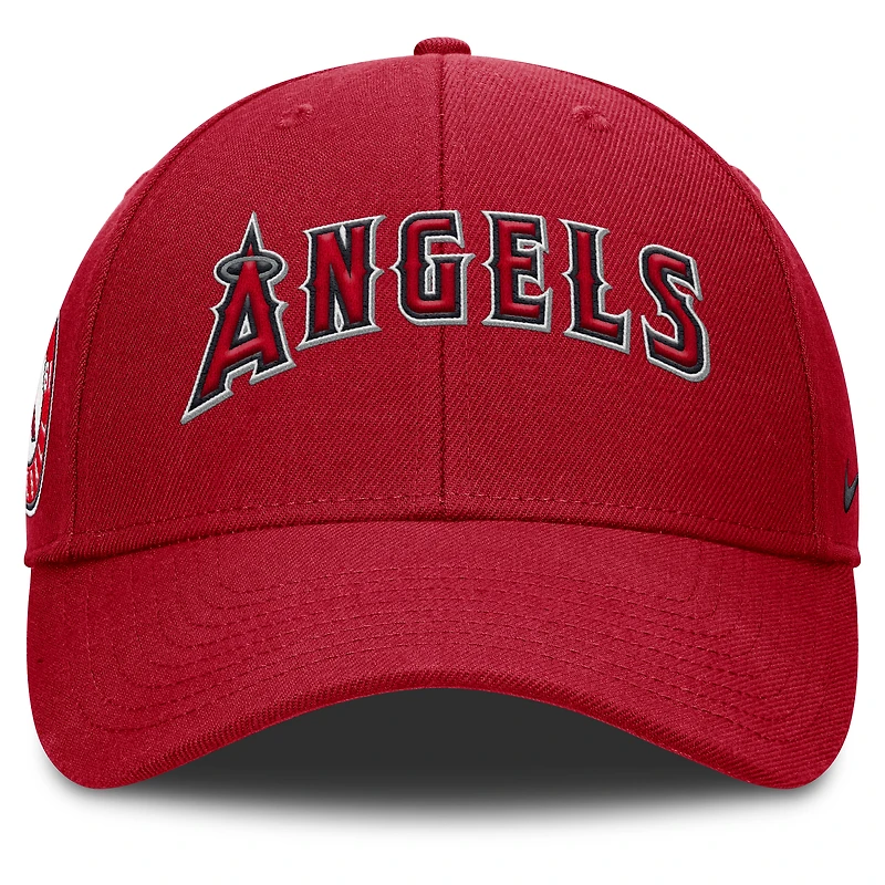 Casquette ajustable Nike rouge Los Angeles Angels Rise Gaberdine pour homme