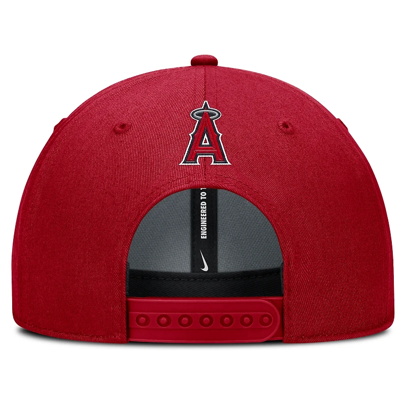 Casquette ajustable Nike rouge Los Angeles Angels Rise Gaberdine pour homme