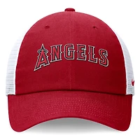 Men's Nike Red Los Angeles Angels Wordmark Adjustable Trucker Hat
